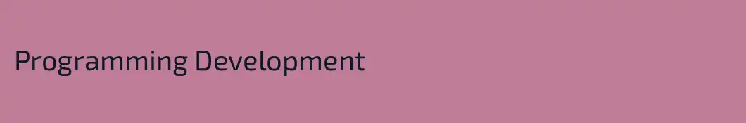 Programming Development
